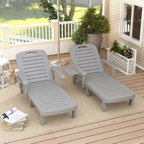 Set resin sun loungers - set, 2
