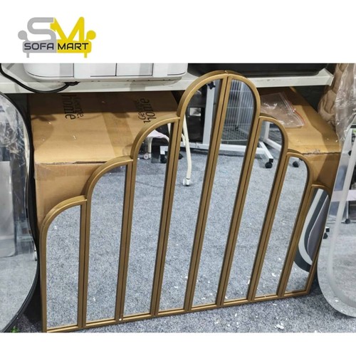 Large golden frame mirror - golden, gold
