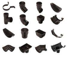 Black Round Guttering & Down
