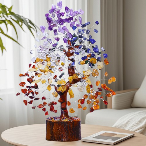 Seven chakra crystal tree - chakra,
