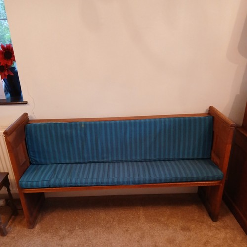 Old oak church pew with - old,