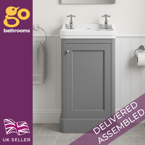 Grey cloakroom vanity unit - cloakroom, &