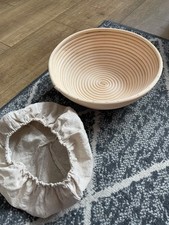 Home Made Round Banneton Loaf Proving Basket & Canvas Lid
