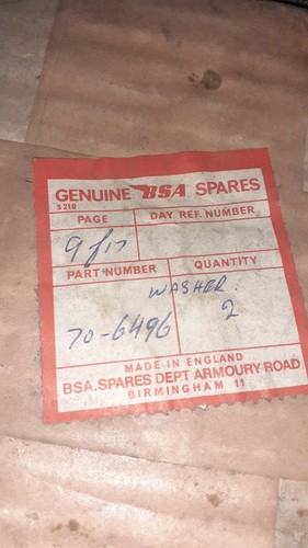Vintage bsa parts - parts, (washers