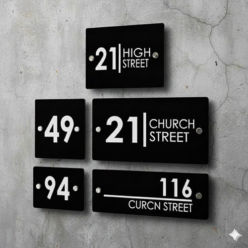 Personalised house sign door - personalised,