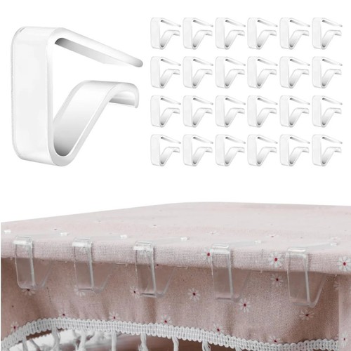 Clear tablecloth clips pack - 8,