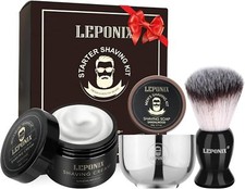 Shaving Kit Include Soap Brush Cream Bowl Men Aftershave Gift Set Him Boyfriend