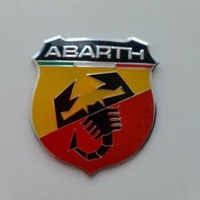 2x 55mm For Abarth Fiat Emblem Sticker 3D Logo Pair Competizione Car