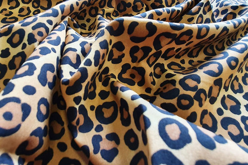 Leopard spots cotton fabric - leopard,