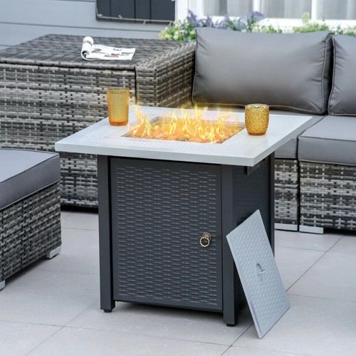 Metal outdoor fire - fire, table