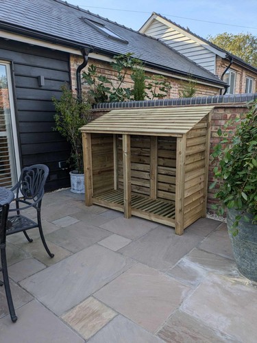 6ft wooden log store - store, firewood