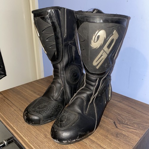 Sidi black leather mid lengh - leather, mid-lengh