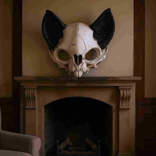 Animals head skull - skull, wall