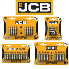 JCB AAA AA Batteries Super Alkaline Long Lasting Power LR03 LR06 Long Expiry UK
