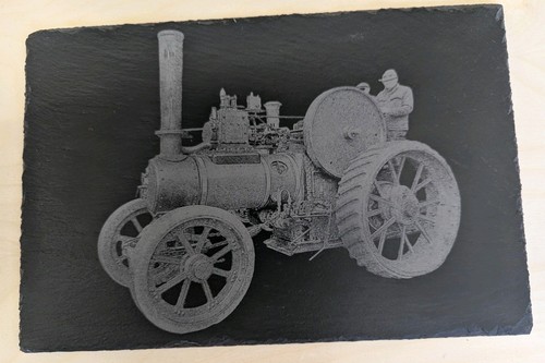 Showmans steam engine engraved - steam,