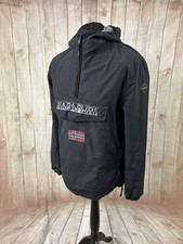 NAPAPIJRI Mens Fleece Lined Rain Forest Jacket Smock Taped Seams Black Medium