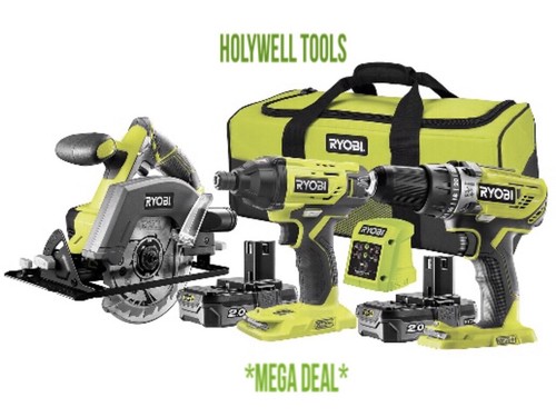 Ryobi 18v triple kit includes - 18v,