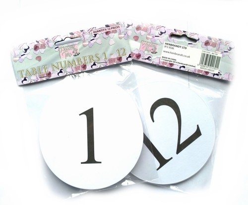 Wedding party table numbers - wedding,