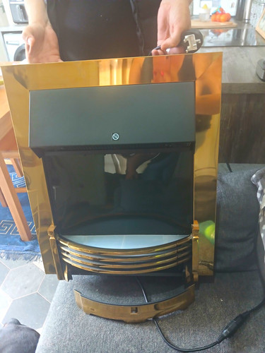 Electric inset fireplace - fireplace, with