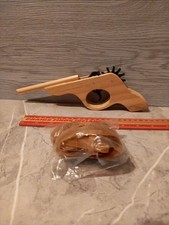 1 Wooden Rubber Band Gun Shot Pistol Toy Shooter Kids Cowboy Classic Boys Gift