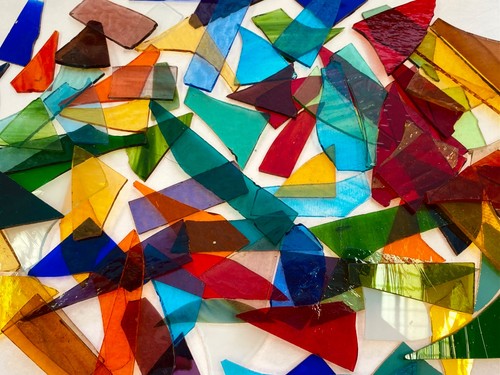 Stained glass offcuts for - stained,