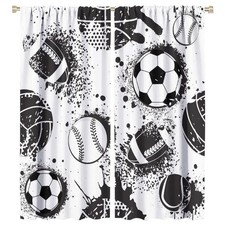 Boys Football Window Curtains