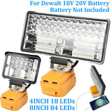 LED Work Light for Dewalt 18V 20V XR Battery 6500K Cordless Flashlight wi/USB UK