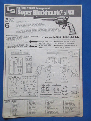 Model instruction sheet - instruction,