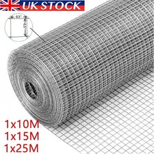 Garden Galvanised Welded Wire Mesh Fence Aviary Rabbit Hutch Chicken Run Coop UK