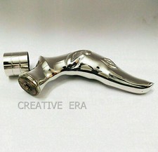 Antique Style Brass Chrome DOG Head Handle FOR Vintage Walking Stick Cane GIFT