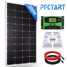 100W 200W 400W 12V Solar Panel Kit With Mounting Brackets Caravan RV Camper Van