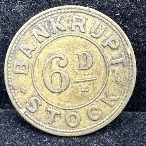 Bankrupt stock pence - 6d, 6