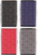 SUPER KING Size Cigarette Case  Leather Effect with Sparkle for 12-14 Cigarettes
