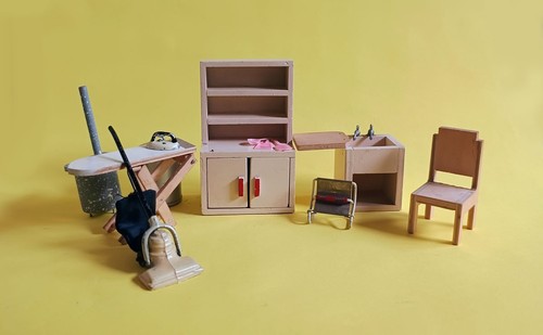 Vintage dolls house kitchen - house,
