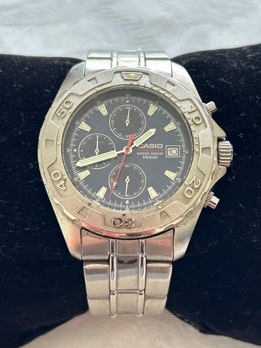 Casio chronograph watch 100m - casio, watch,
