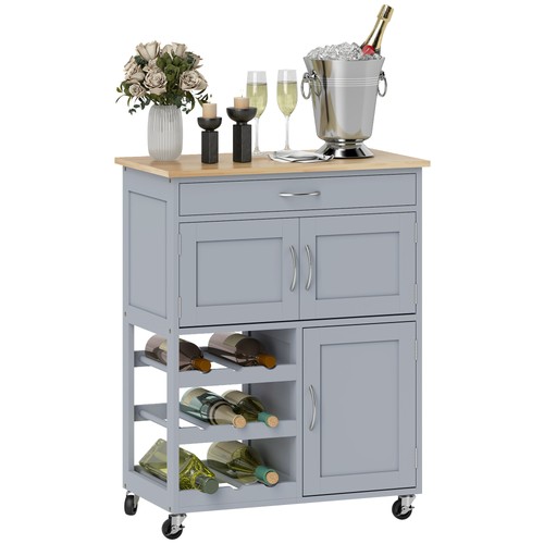 Homcom rolling kitchen - rolling,