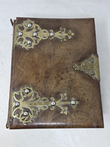 Antique walnut and - and, brass