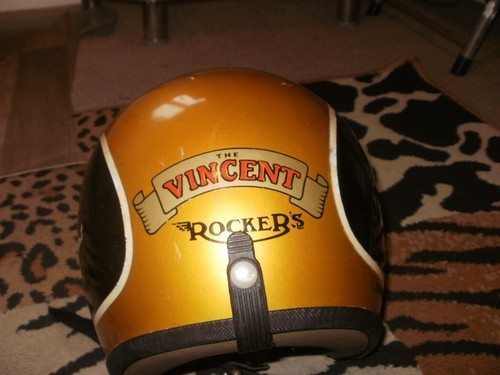 Vintage vincent crash helmet - crash,