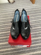 Wolky Black Patent Stamps Shoes Size 39 With Box