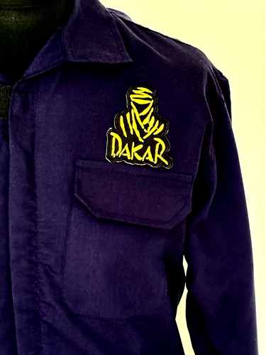 Classic dakar rally badge navy - rally,