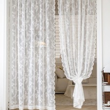 1pc lace sheer curtains eyelet - lace,