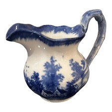 Vintage Doulton Burslem Blue & White Cream Jug 251612