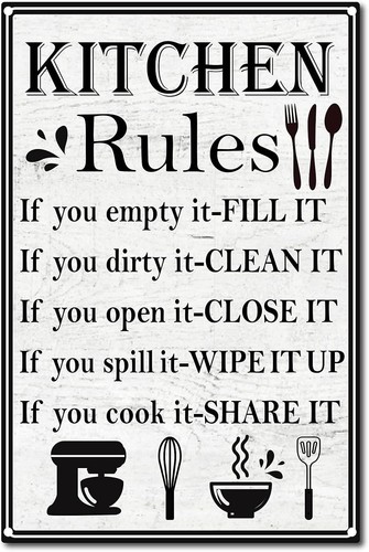 Classic vintage kitchen rules - vintage,
