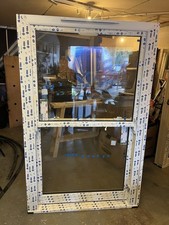 white upvc sash window double