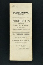 Doddington, Isle of Ely. Ransonmoor. Property Auction Particulars 1890. S Mann.