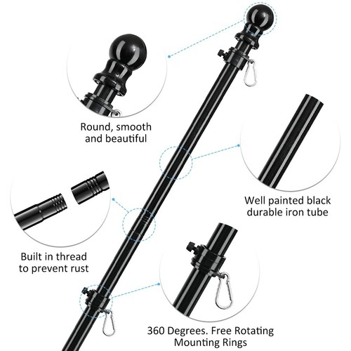 6ft telescopic flag pole - 1.8m,