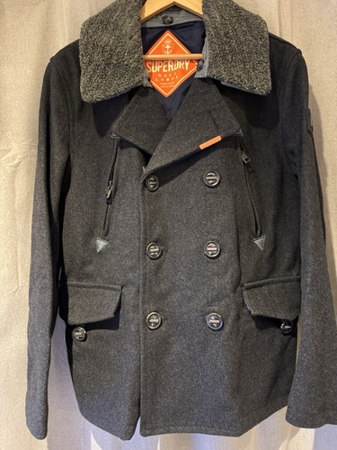 Superdry navy label coat - superdry,