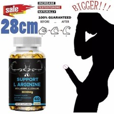 L-Arginine 60 Nitric Oxide,Testosterone Booster,Energy Support Capsules 3000 Mg