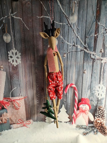 Tilda style reindeer handmade - style,