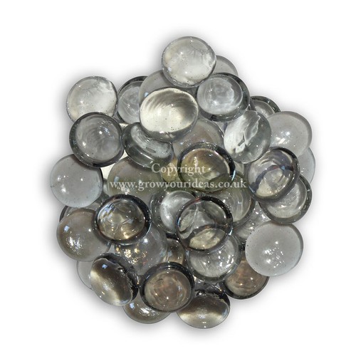 Clear glass round pebbles - 25,